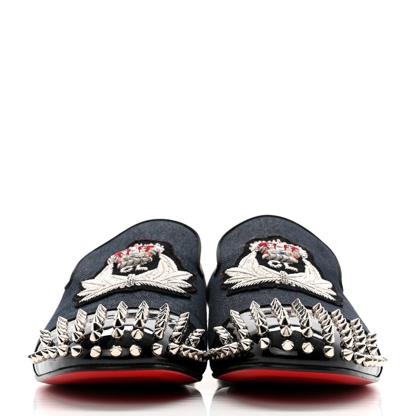 Denim Mens Harvanana Spikes Flats 45.5 Multicolor