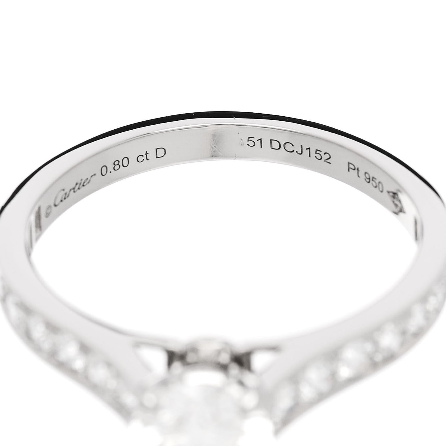 Platinum Diamond .80ct Solitaire 1895 Engagement Ring 51 5.75