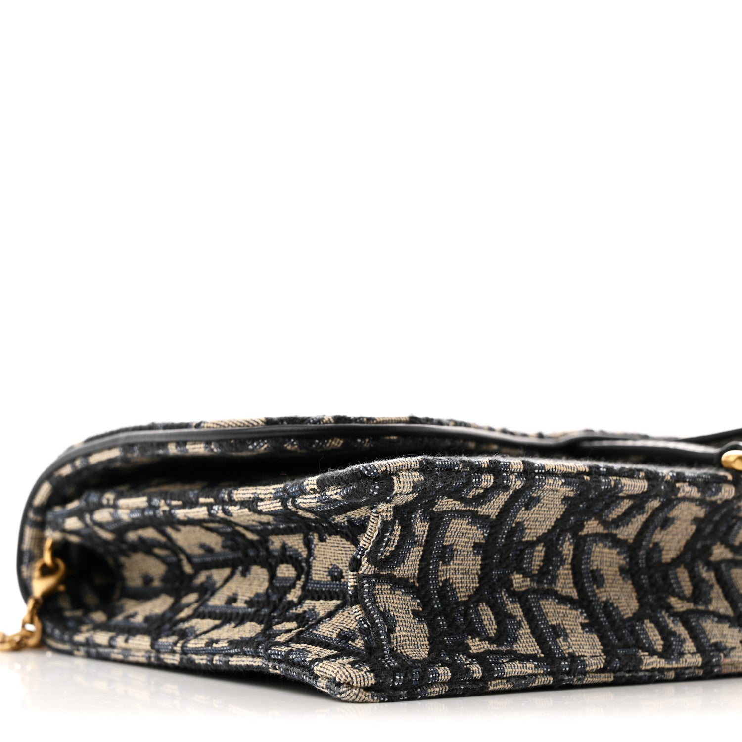 Christian Dior Oblique Saddle Chain Pouch Blue 8 of 9