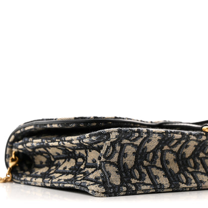 Christian Dior Oblique Saddle Chain Pouch Blue 8 of 9