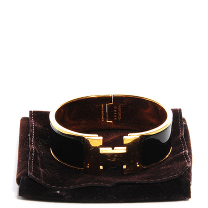 Hermes Enamel Wide Clic Clac H Bracelet PM Black 5 of 5