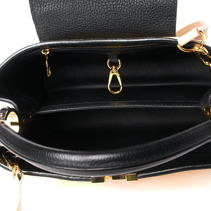 Louis Vuitton Taurillon Capucines PM Creme Black 5 of 9
