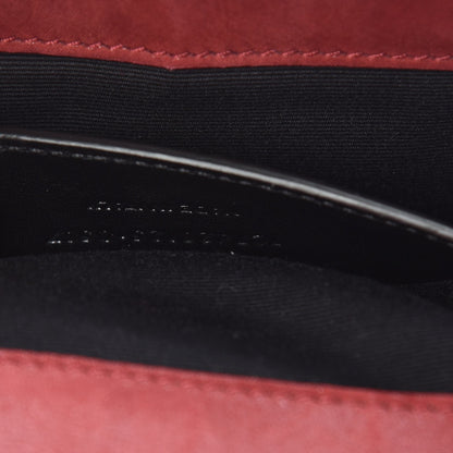 Saint Laurent Metallic Calfskin Tri-Quilt Monogram Medium College Bag Red 7 of 9
