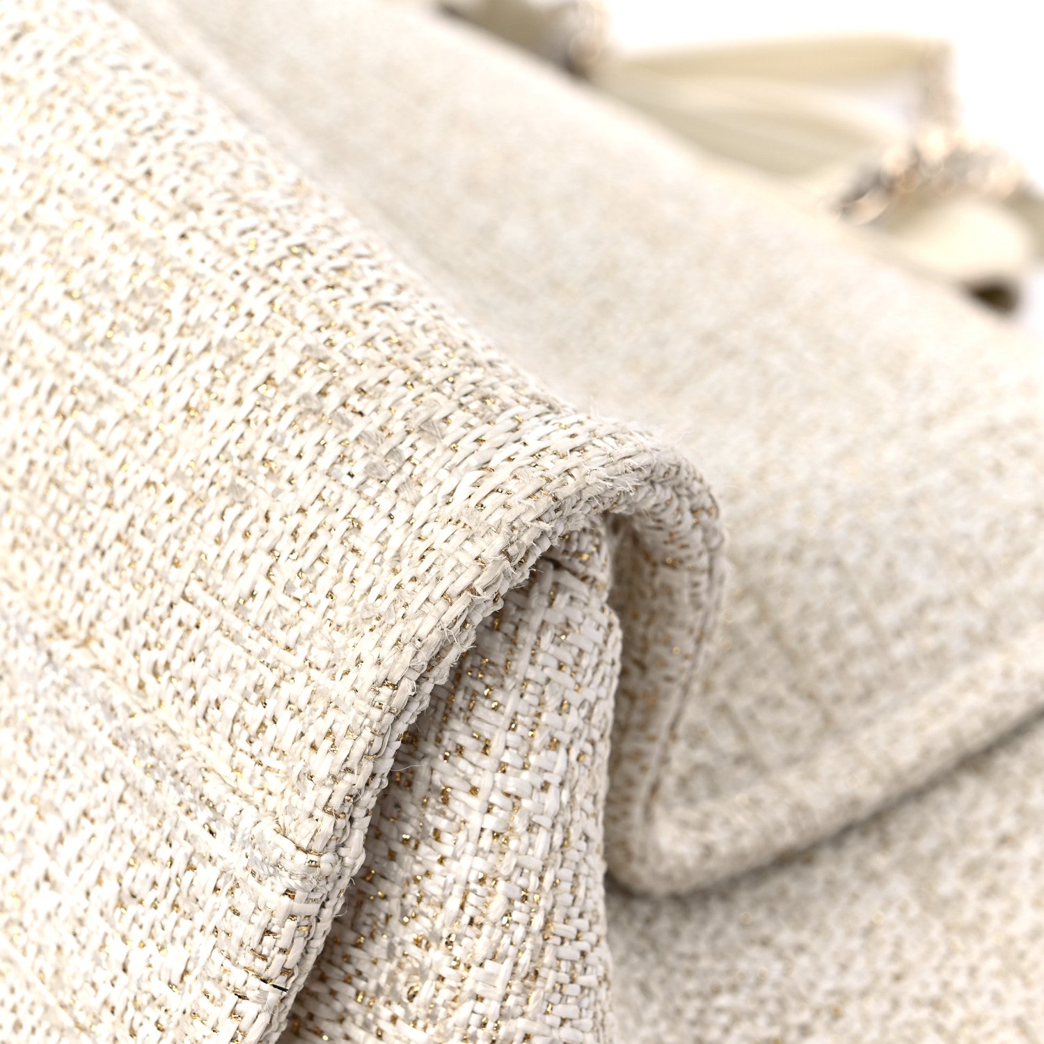 Chanel Lurex Boucle Medium Deauville Tote White 8 of 14