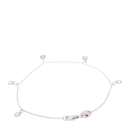 Roberto Coin 18K White Gold Diamond By the Inch Dangling Five Station Bracelet 2 of 4