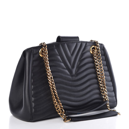 Louis Vuitton Calfskin New Wave Chain Tote Black 2 of 4