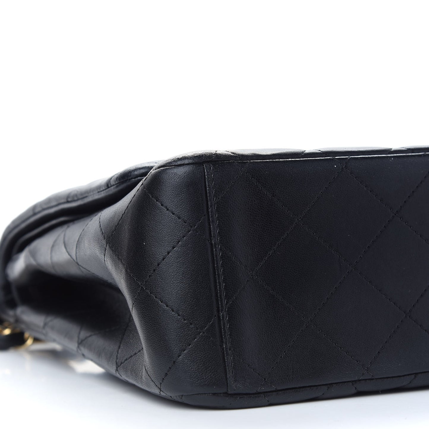 Lambskin Quilted Maxi Double Flap Black