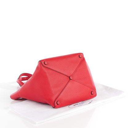 Prada Vitello Daino Tote Rosso 4 of 10