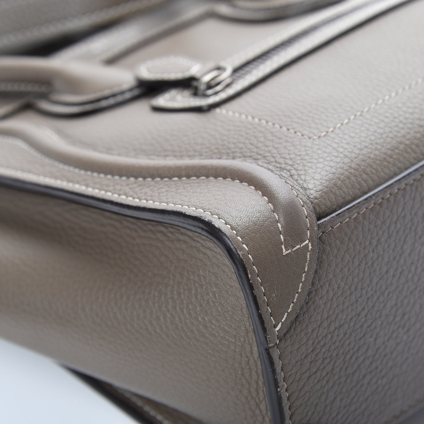 Drummed Calfskin Nano Luggage Souris