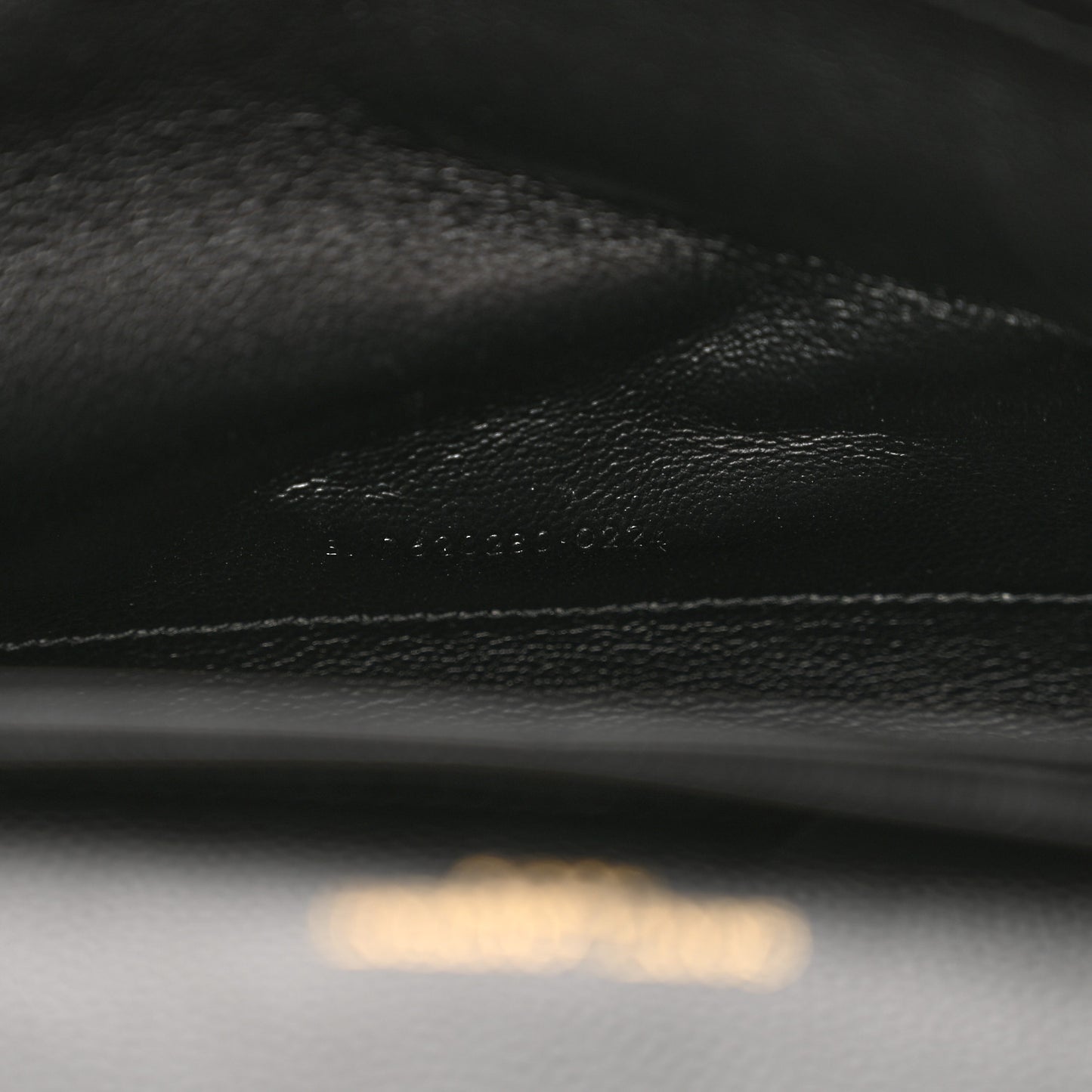 Grain De Poudre Mixed Matelasse Triquilt Monogram Chain Wallet Black