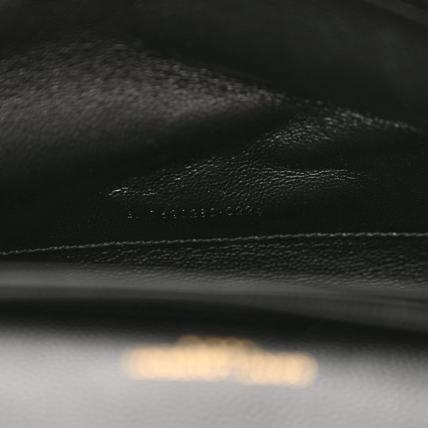 Saint Laurent Grain De Poudre Mixed Matelasse Triquilt Monogram Chain Wallet Black 7 of 10