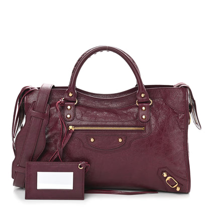 Balenciaga Agneau Classic Gold Hardware City Violet Prune 2 of 10