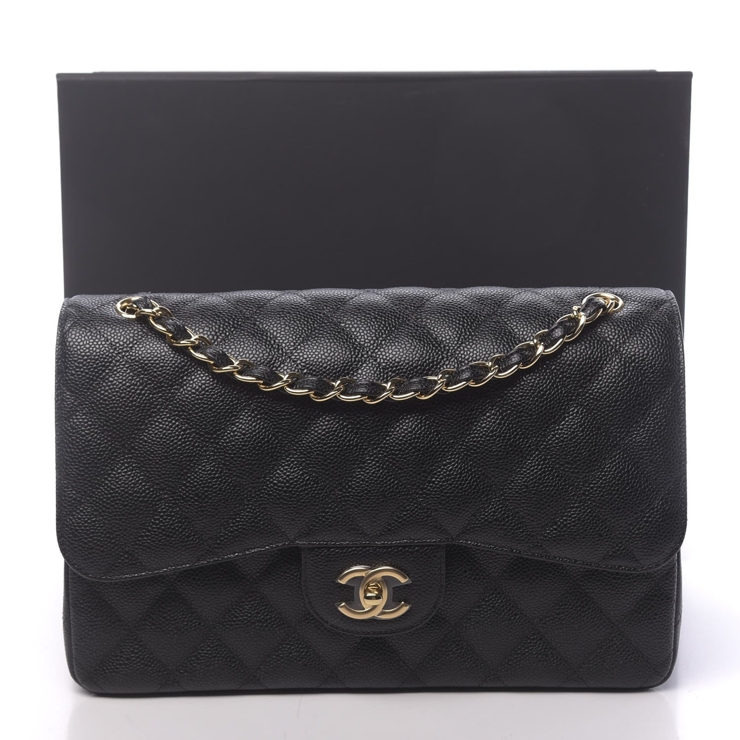 Chanel Caviar Quilted Jumbo Double Flap Black 11 of 11