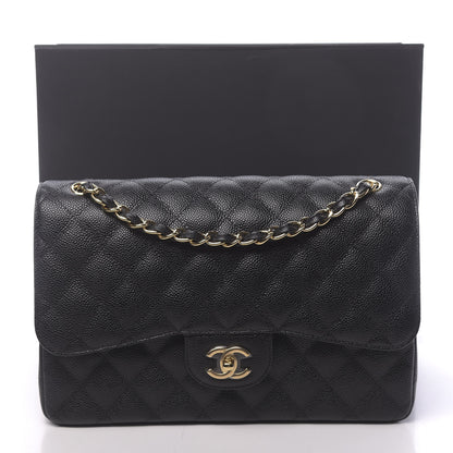 Chanel Caviar Quilted Jumbo Double Flap Black 11 of 11