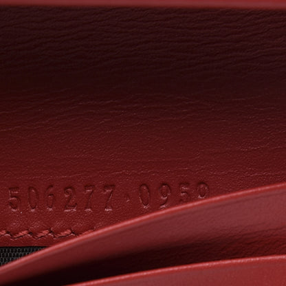 Gucci GG Supreme Monogram Bosco Patch Card Case Wallet Beige Malva Hibiscus Red 7 of 10