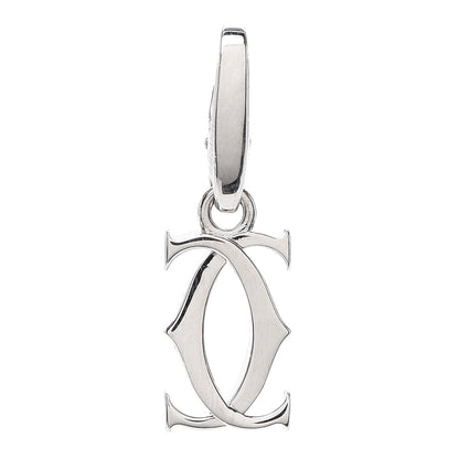 Cartier 18K White Gold Logo Charm 1 of 4