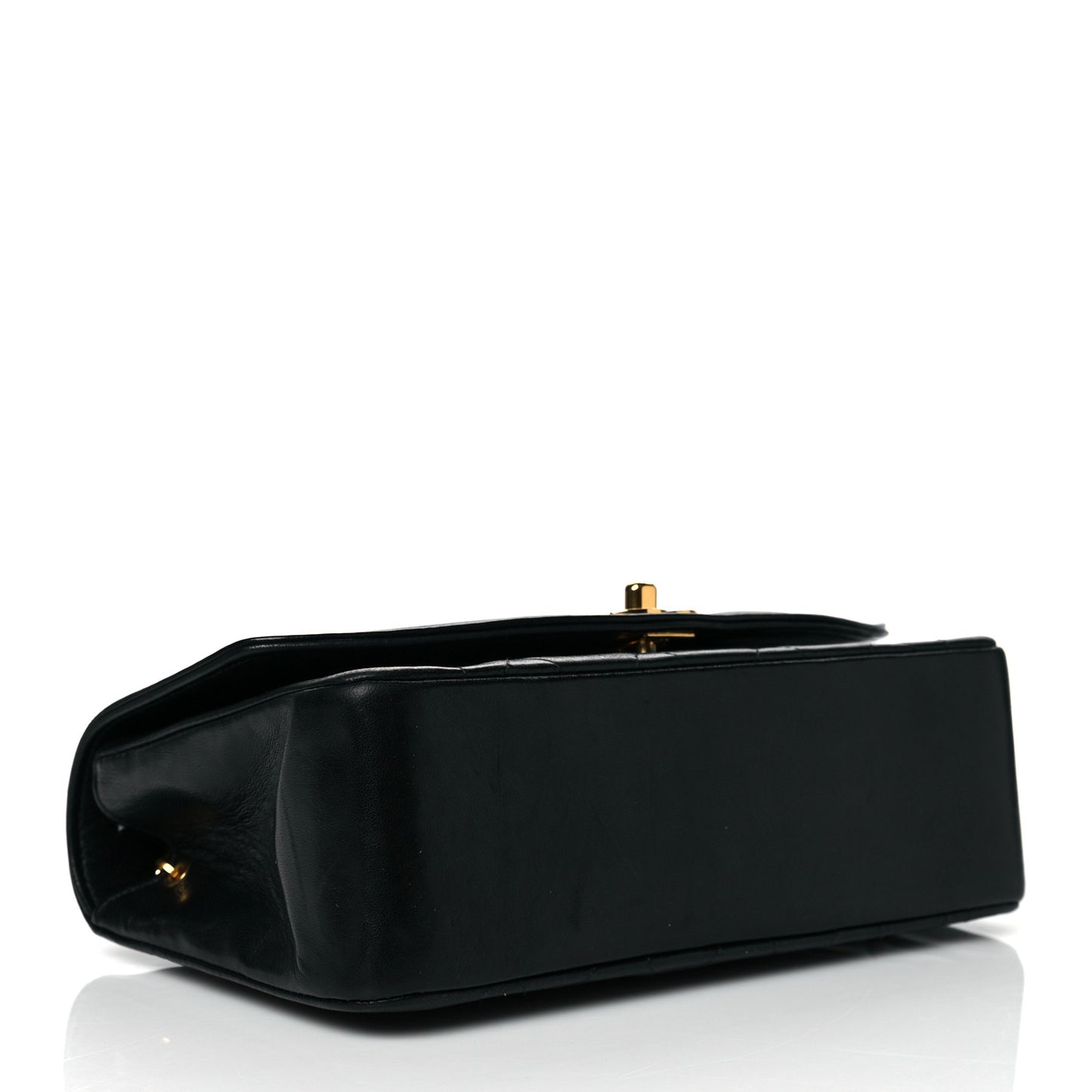 Lambskin Quilted Small Single Flap Black