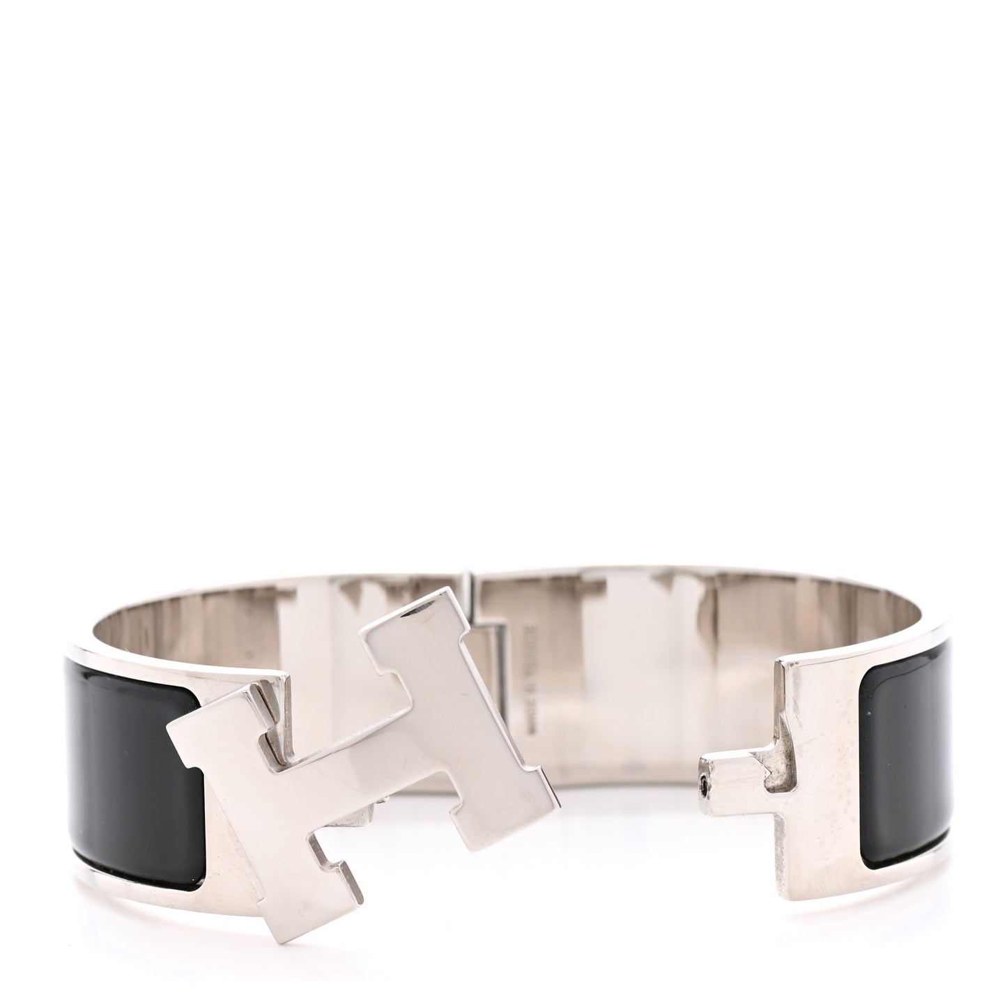 Enamel Wide Clic Clac H Bracelet PM Black