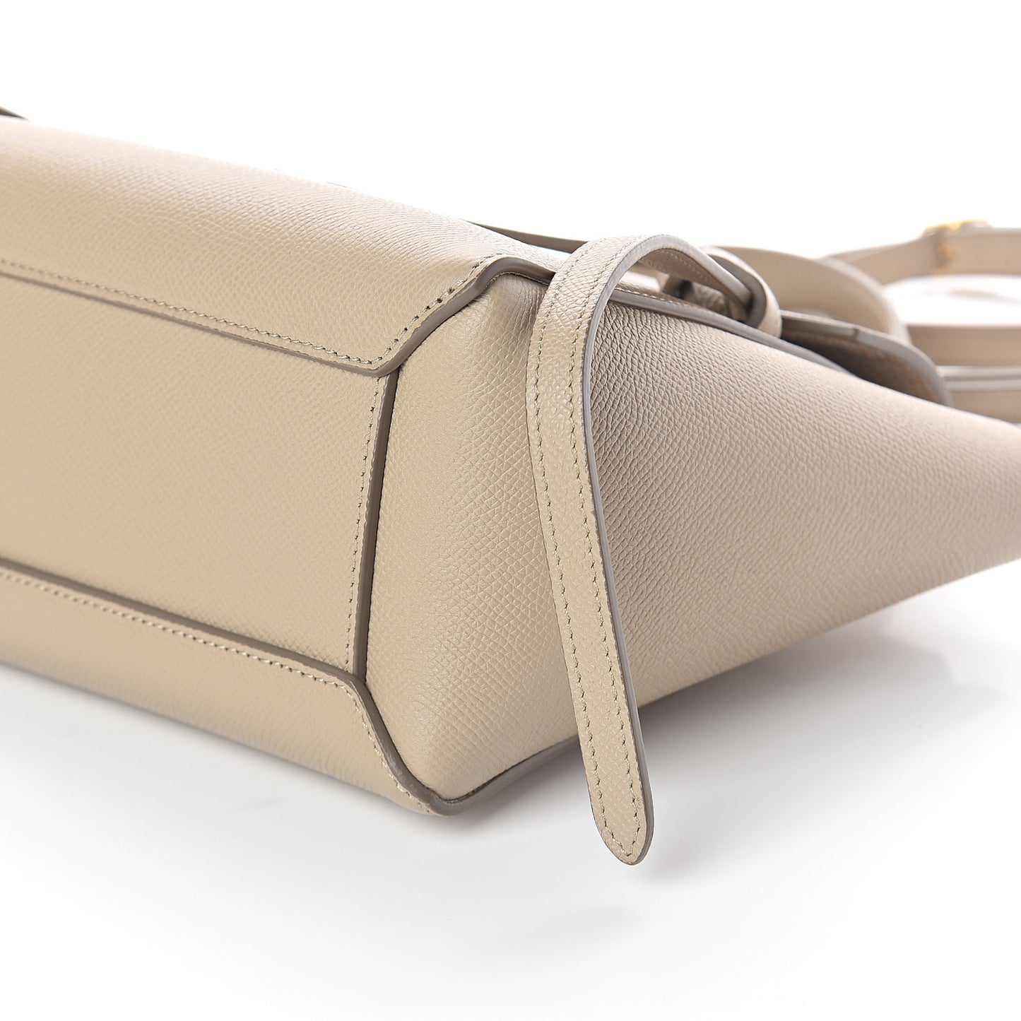 Grained Calfskin Nano Belt Bag Light Taupe