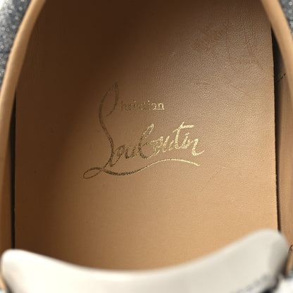 Christian Louboutin Suede Calfskin Crocodile Embossed Mens Louis Junior Spikes Orlato Flat Sneakers 44 Multicolor 9 of 9