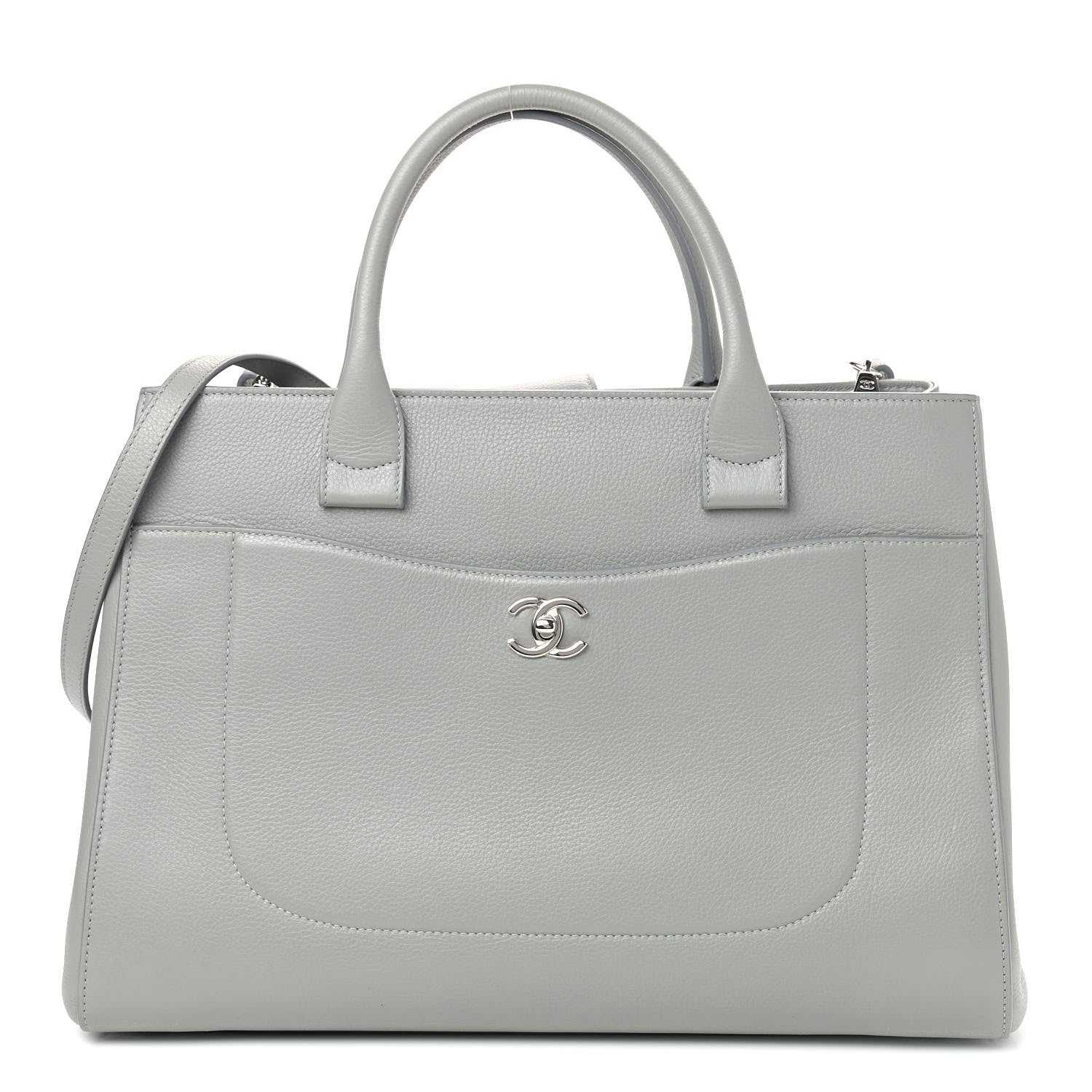 Chanel Grained Calfskin Medium Neo Executive Shopper Tote Grey 1 of 8