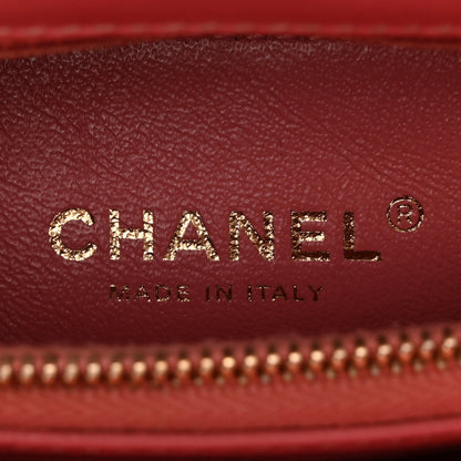 Chanel Calfskin Lizard Chevron Quilted Small Coco Handle Flap Pink 6 of 13