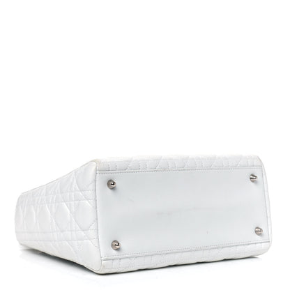 Christian Dior Lambskin Cannage Medium Lady Dior White 3 of 11