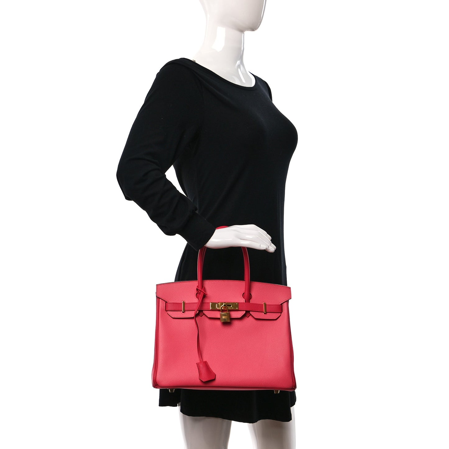 Epsom Horseshoe Bi-Color Birkin 30 Rose Azalee Rose Extreme