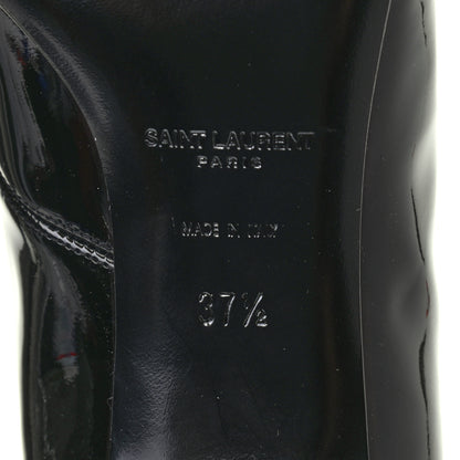 Saint Laurent Patent Calfskin Cat 50 Laced Boots 37.5 Black 7 of 7