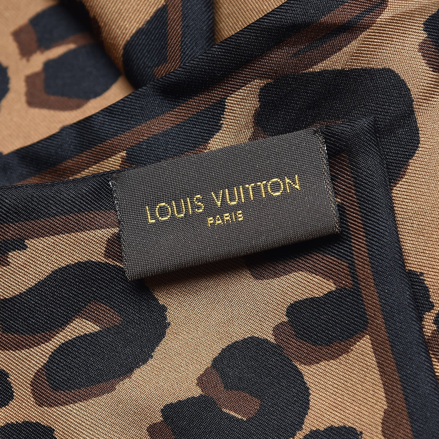 Louis Vuitton Silk Leopard Bandeau Scarf Marron 3 of 4