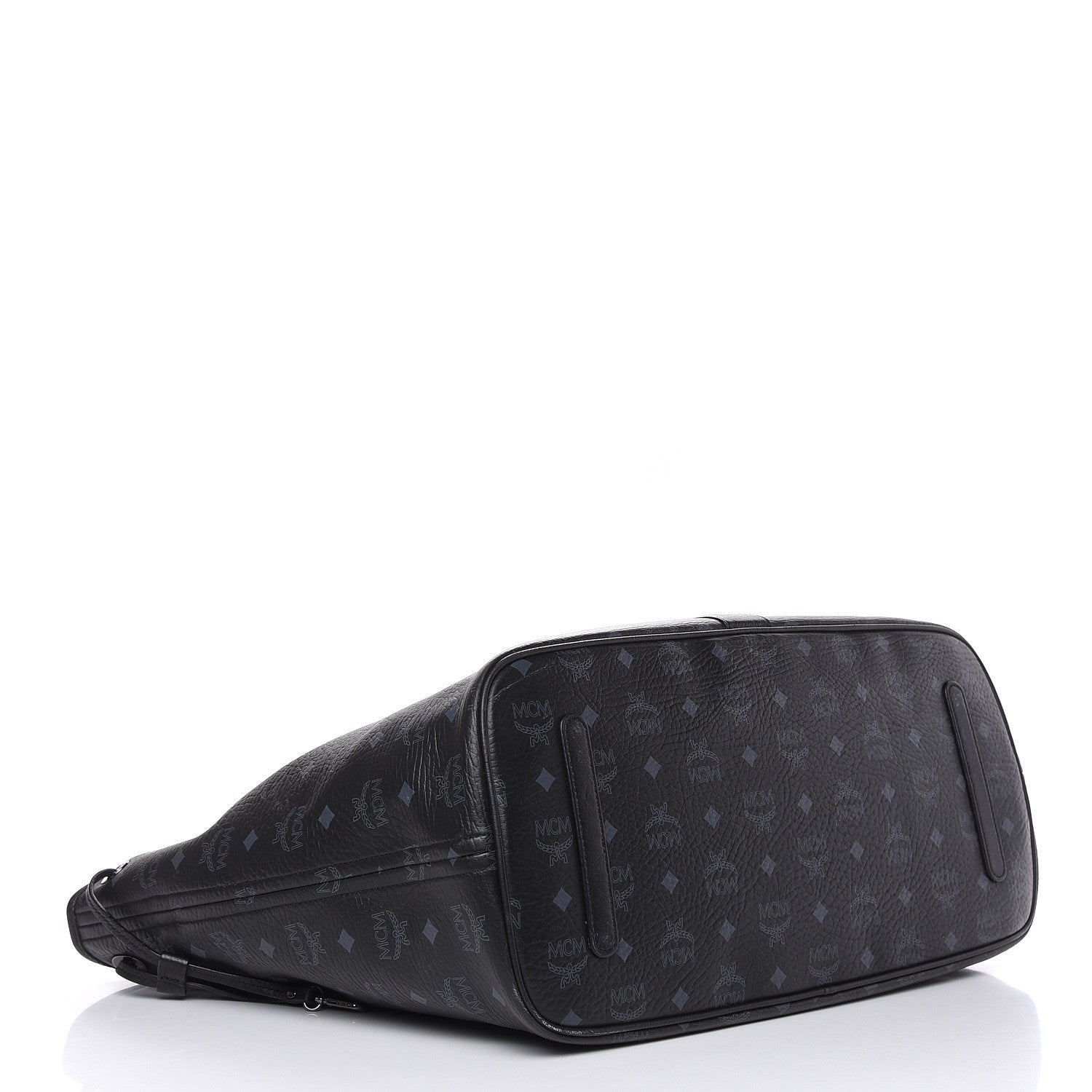 MCM Visetos Large Liz Reversible Shopper Tote Black 4 of 9