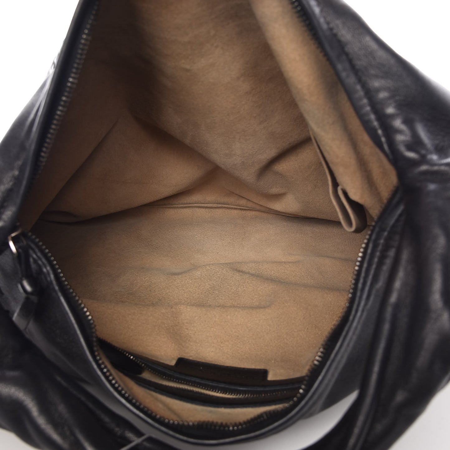 Nappa Intrecciato Large Veneta Hobo Black