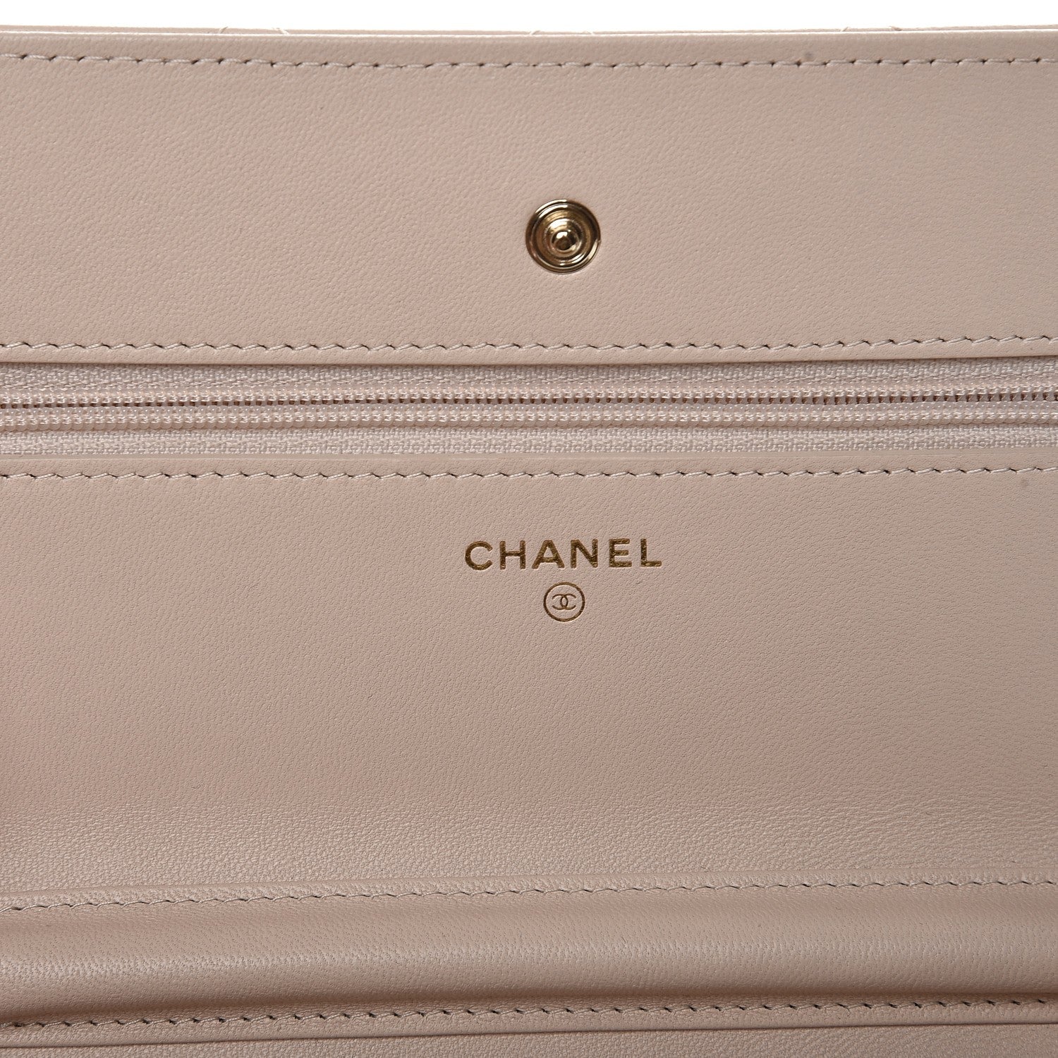 Chanel Lambskin Quilted Wallet On Chain WOC Beige Clair 6 of 8