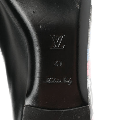 Louis Vuitton Calfskin Flowers Upper Case Flat Loafer 41 Black Multicolor 8 of 11