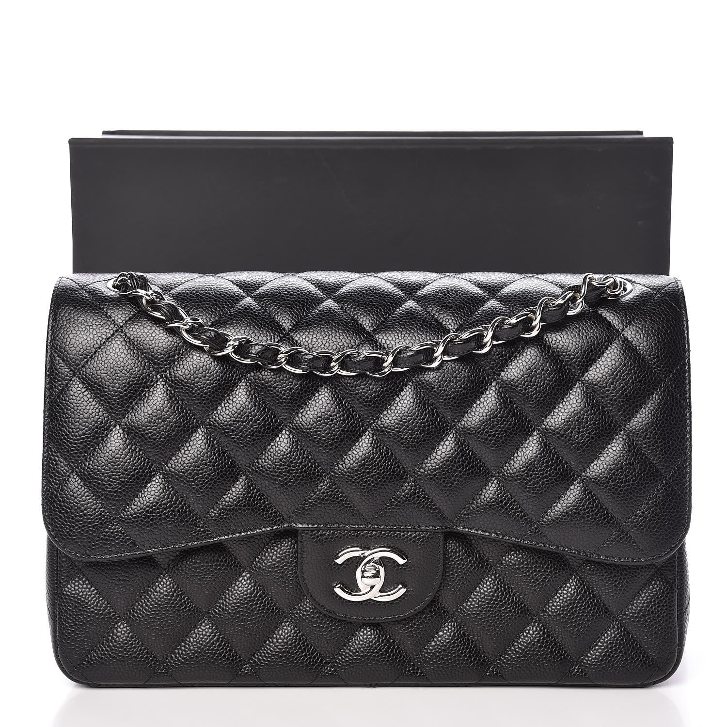 Chanel Caviar Quilted Jumbo Double Flap Black 10 of 10