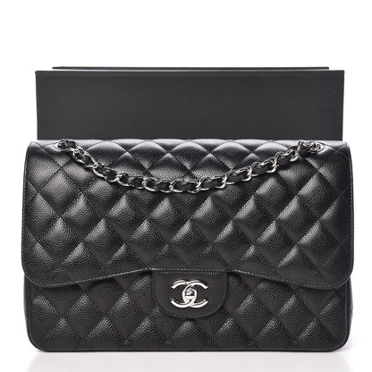 Chanel Caviar Quilted Jumbo Double Flap Black 10 of 10