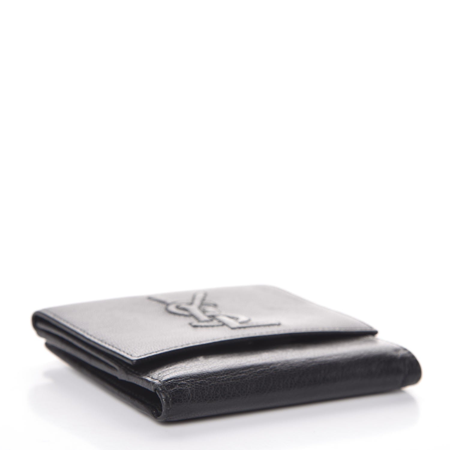 Saint Laurent Goatskin Belle de Jour French Wallet Black 4 of 7