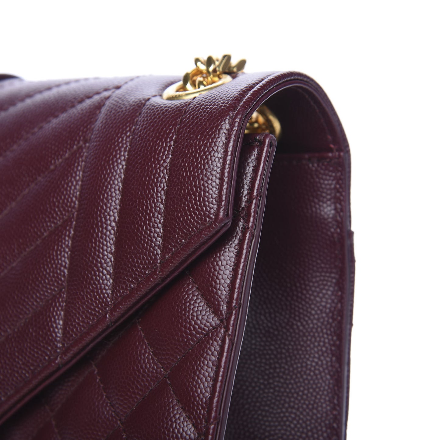 Grain De Poudre Textured Mixed Matelasse Medium Triquilt Monogram Satchel Rouge Legion