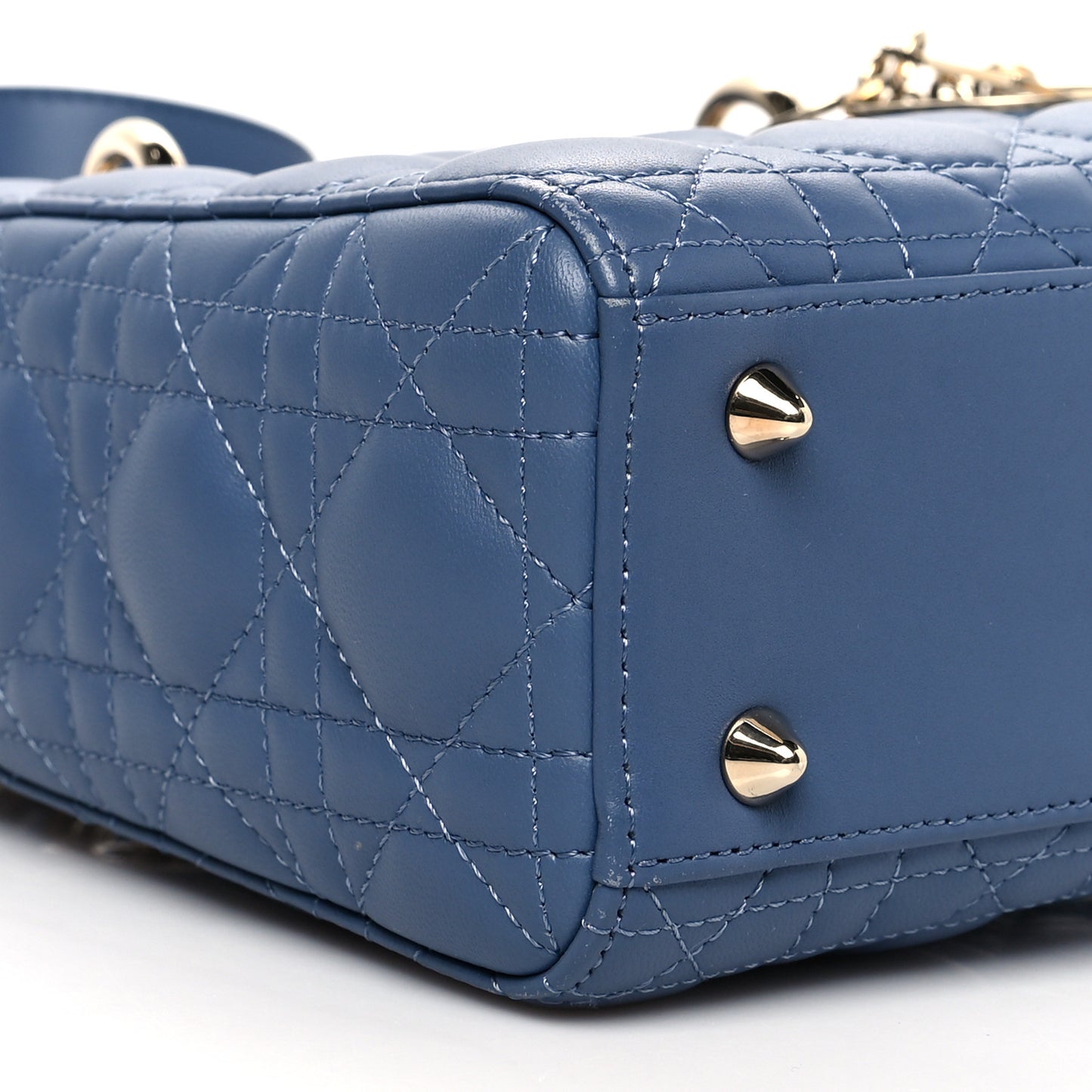 Lambskin Cannage Small My ABCDior Lady Dior Blue