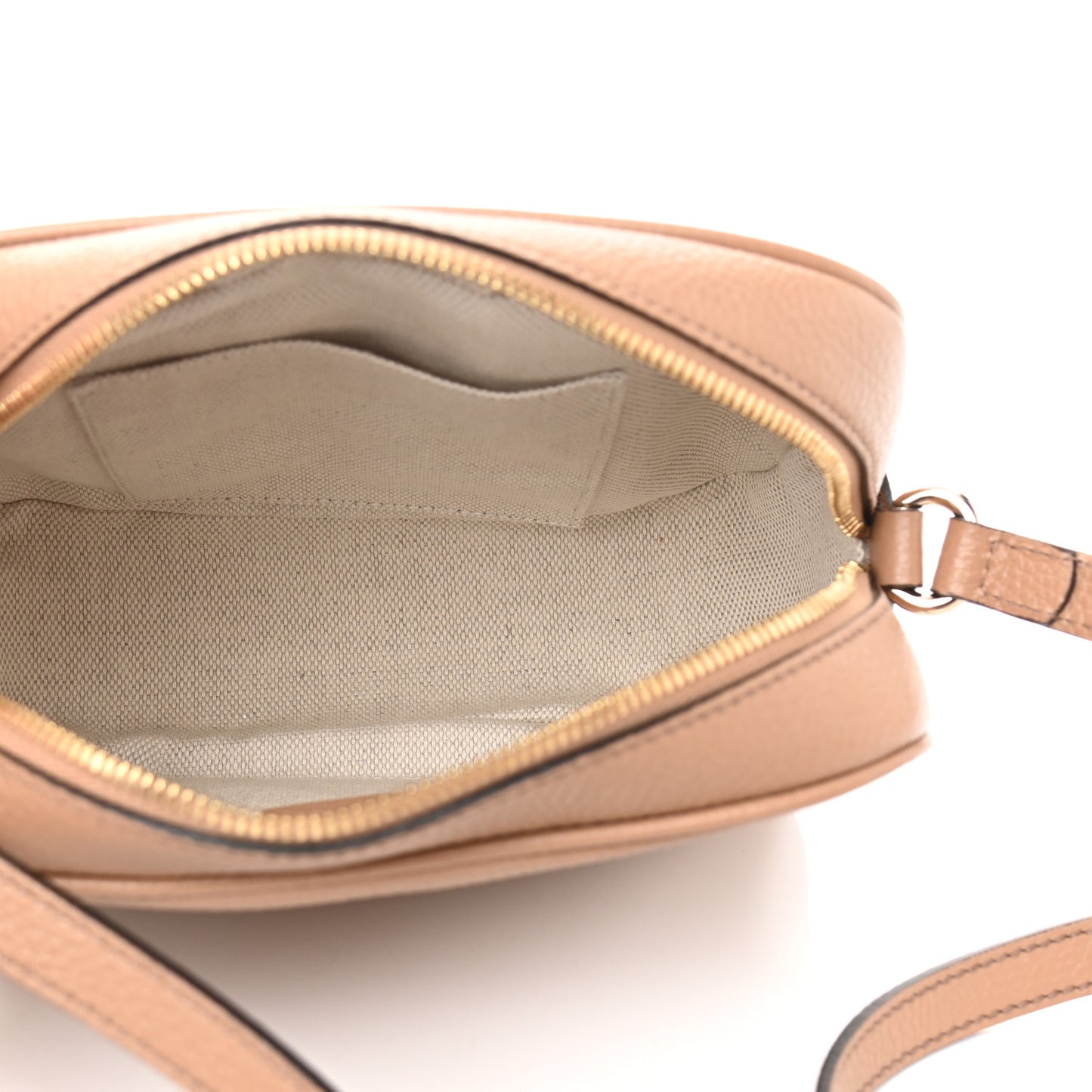 Pebbled Calfskin Small Soho Disco Bag Camelia