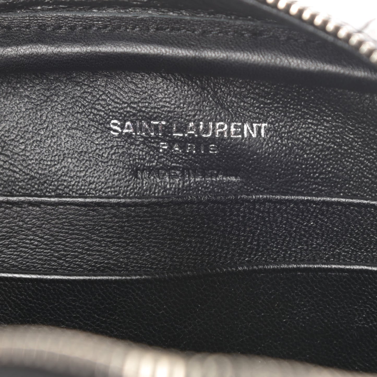 Calfskin Crocodile Embossed Monogram Blogger Bag Black