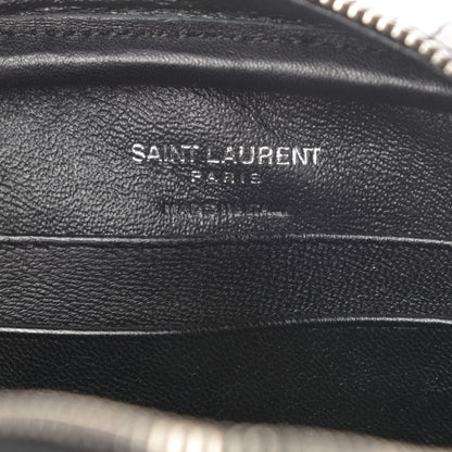 Saint Laurent Calfskin Crocodile Embossed Monogram Blogger Bag Black 6 of 12