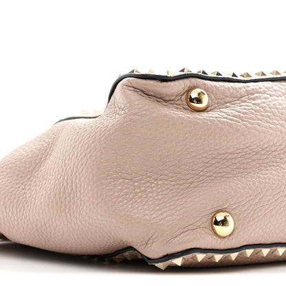 Valentino Garavani Pebbled Calfskin Medium Rockstud Tote Poudre 8 of 10
