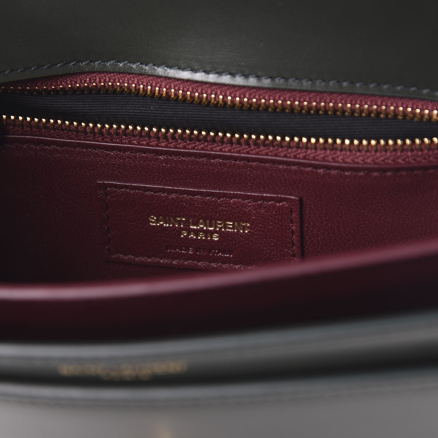 Saint Laurent Smooth Calfskin Monogram Cassandra Clasp Bag Dark Green 8 of 10