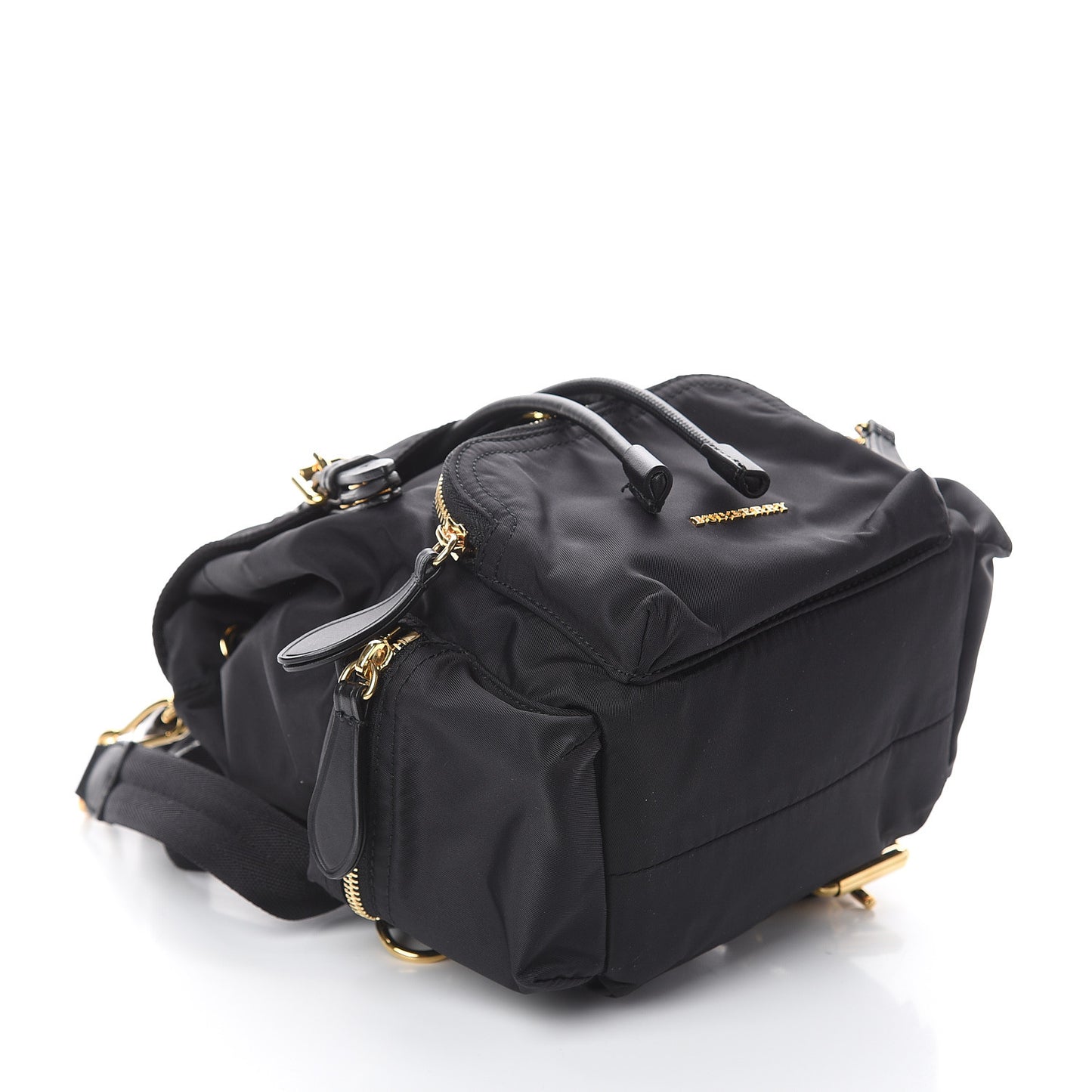 Nylon Small Crossbody Rucksack Backpack Black