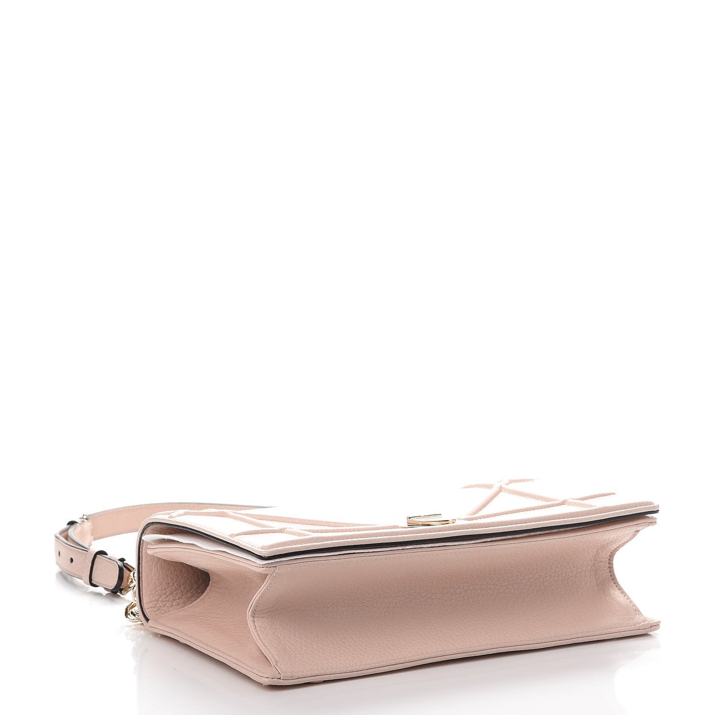 Grained Calfskin Medium Diorama Flap Bag Nude