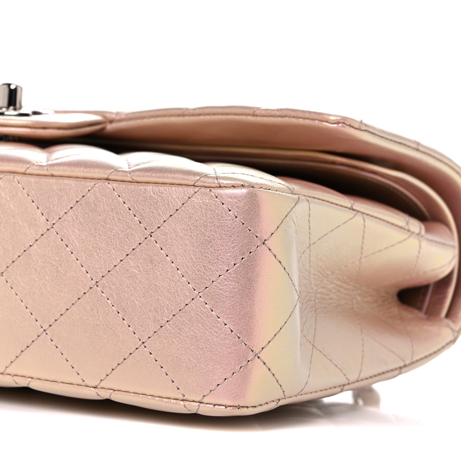Chanel Iridescent Calfskin Quilted Medium Double Flap Pink 9 of 13