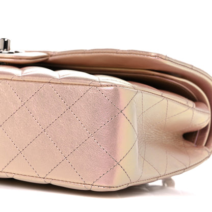 Chanel Iridescent Calfskin Quilted Medium Double Flap Pink 9 of 13