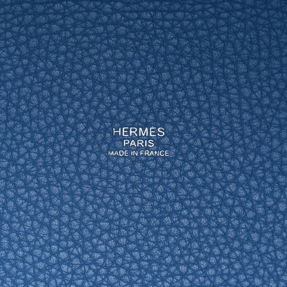 Hermes Taurillon Clemence Swift Picotin Lock 22 MM Bleu Paradis 6 of 10