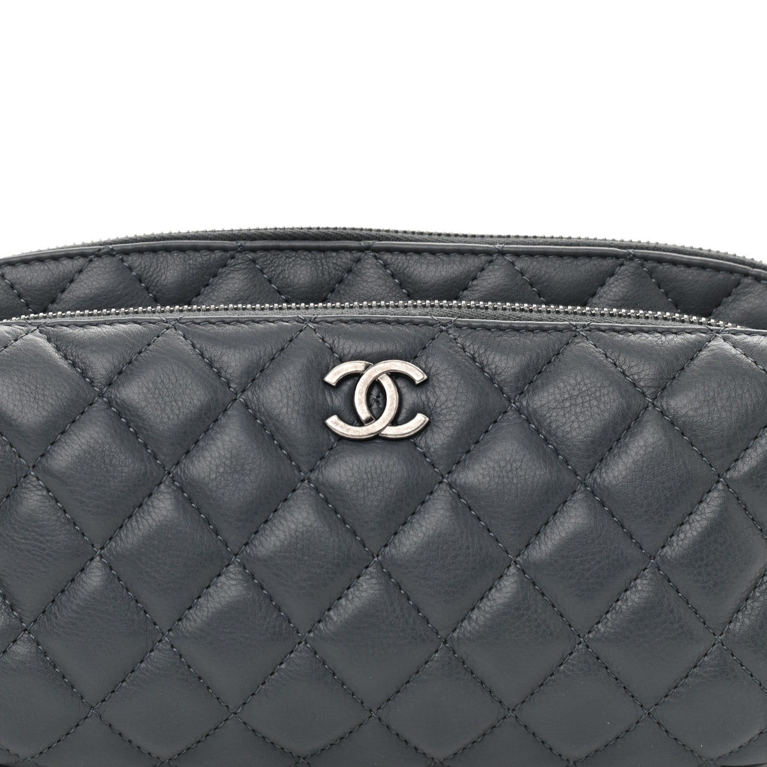 Chanel Calfskin Quilted Waist Bag Dark Grey 9 of 11